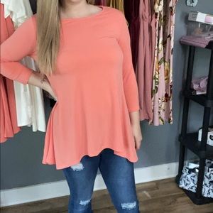 Coral high-low top